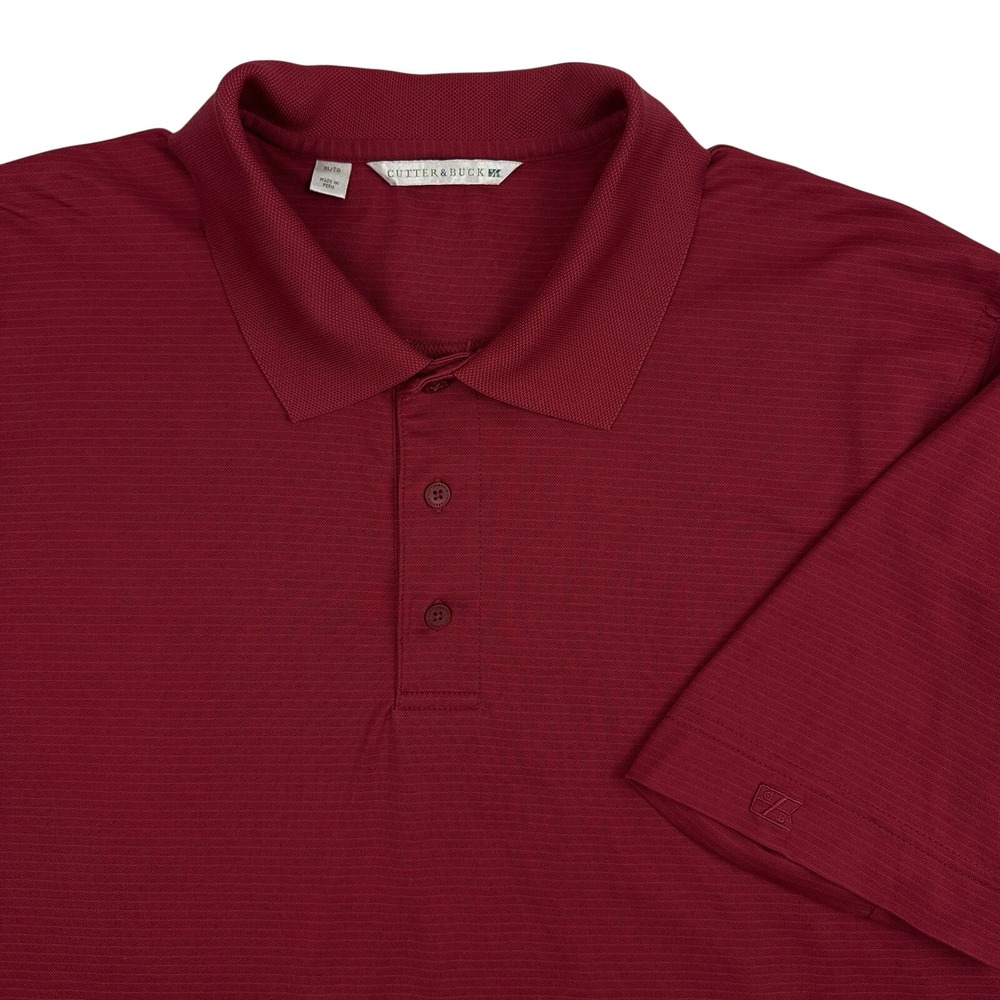 Cutter & Buck Mens XL Polo Shirt Pima Cotton Blend Golf Red Short Sleeve Stretch